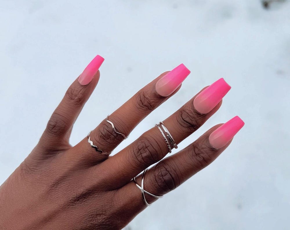 Pink dipped