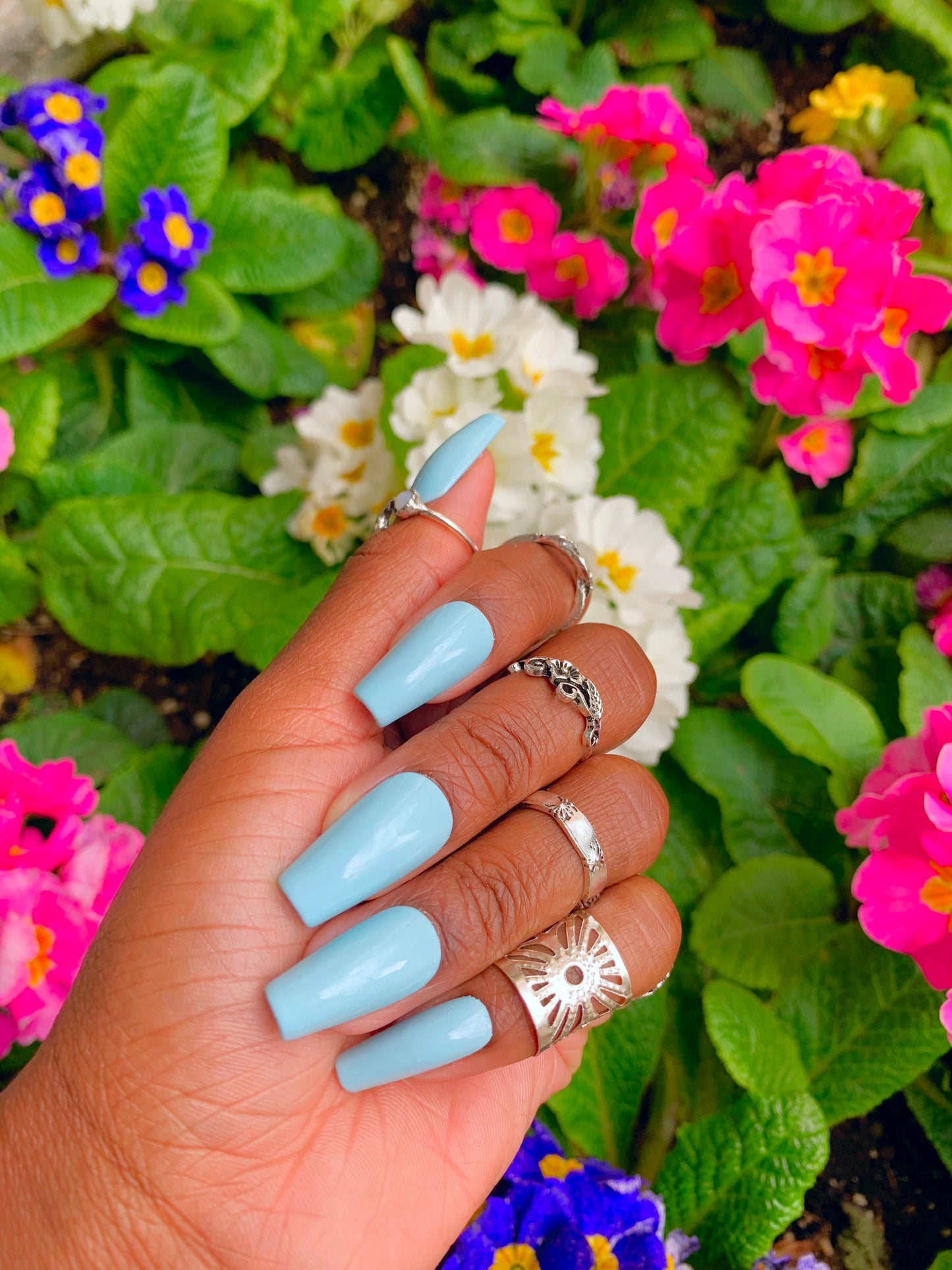 Baby Blues- press-on nails